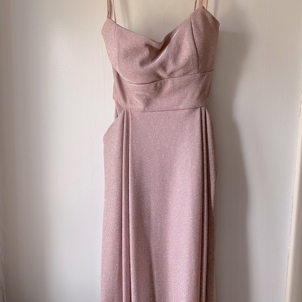 NEW PINK SHIMMER PROM DRESS